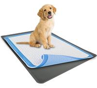 TidyFriend - Paquete de 2 bandejas para orina de perro para orina de hasta 30 x 36 pulgadas, agarre estable, bordes elevados, superficie de silicona de limpieza rápida para protección de suelos