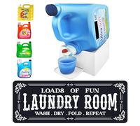 TidyFriend - Soporte para detergente para ropa con alfombra de lavandería, soporte de detergente para protección contra derrames, tapete antideslizante y elegante organizador de habitación para el