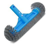 TidyMister Cabezal de cepillo de piscina de extremo redondo de 12.5 pulgadas, limpieza de paredes de piscina, azulejos y escalones, cerdas de nailon duraderas, equipo de limpieza de piscina sin poste
