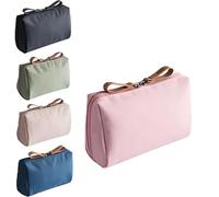 Tidynook Makeup Bag Small,Tidynook Pouch, Lipstick Makeup Bag Mini with Compartments,Portable Simple Waterproof Hand Travel Makeup Pouch for Women (Black)