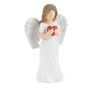 TIE-DailyNec Ángel de la Guarda, Resina Ángel Figurita, Estatuas de Ángeles con Corazón, Decoración para el Hogar Regalos Conmemorativos Escultura Pintada a Mano para el Día de la Madre