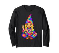 Tie Dye GNOME Peace Sign Hippie GNOME Lover Women Girls Manga Larga