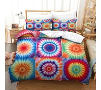 Tie Dye Graffiti Juego De Ropa De Cama Juego De Funda Nórdica 3D Funda De Edredón De Microfibra Suave con Fundas De Almohada, Funda De Edredón Juego De 3 PiezasKing(220x240cm)