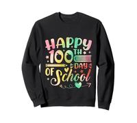 Tie Dye Happy 100th Day of School 100 Days of School Maestra Sudadera