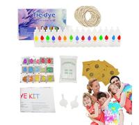Tie-dye Kit-conjunto de coloración de telas, suministros de arte creativo | Kit de tinte textil vibrante con botellas, guantes y gomas, ideal para camisas, manualidades de fiesta, proyectos escolares