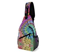 Tie Dye Pattern Sling Bag Crossbody Mochila Travel Chest Daypack