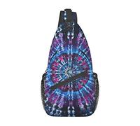 Tie Dye Pattern Sling Bag Senderismo Mochila Crossbody Hombro Mochila Travel Chest Pack para Hombres Mujeres
