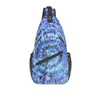 Tie Dye Pattern Sling Bag Senderismo Mochila Crossbody Hombro Mochila Travel Chest Pack para Hombres Mujeres