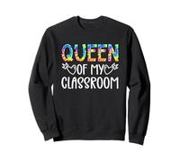Tie Dye Queen of My Classroom Teacher & Girls Regreso a la Escuela Sudadera