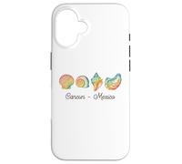 Tie Dye Seashells Cancún México Beach Shelling Carcasa para iPhone 16