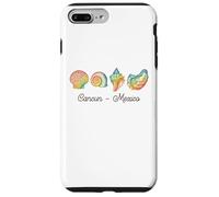 Tie Dye Seashells Cancún México Beach Shelling Carcasa para iPhone 7 Plus/8 Plus