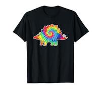 Tie Dye Stegosaurus Dinosaur Retro Rainbow T Rex Camiseta