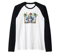 Tie Dye Summer GNOME For Beach Women and Hawaii Vacation Camiseta Manga Raglan