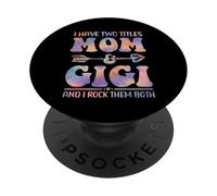 Tie Dye Tengo Dos títulos Mom and Gigi Funny Mother Day PopSockets PopGrip Adhesivo