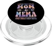 Tie Dye Tengo Dos títulos Mom and Mema Funny Mother Day PopSockets PopGrip para MagSafe