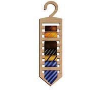 Tie Hanger Wooden, Belt Organizer Rack, Necktie Storage Holder Display Hook Set, Closet Wardrobe Accessory for Gentlemen Fathers Husbands Boyfriends Home Bedroom Office Boutique 9.84x5.91x0.2 Inches