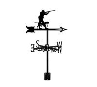 TIECHUINIUB Veleta de metal con diseño de animales y cazadores, indicador de dirección de acero inoxidable, montaje en techo, fácil de usar e instalar, estilo 1
