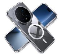 Tieeyivv Funda Magnética para Honor Magic 8 Pro Case Funda de Silicona Flexible + PC Acrílico Carcasa Transparent Slim Cover