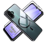 Tieeyivv Funda Magnética para Samsung Galaxy A07 Case con MagSafe con Protector de Pantalla Cristal Vidrio Templado Frame Funda de Silicona Flexible + PC Acrílico Carcasa Transparent Slim Cover