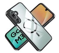 Tieeyivv Funda Magnética para Samsung Galaxy M36 5G Case Compatible con MagSafe, Frame Funda de Silicona Flexible + PC Acrílico Carcasa Transparent Slim Antigolpes Cover