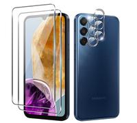 Tieeyivv Protector de Pantalla Compatible con Samsung Galaxy M15 5G Cristal Templado+ Protector de Lente de Cámara, Cobertura Total Vidrio Templado [9H Dureza] HD Film Cristal Templado