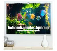 Tiefenentspanntes Aquarium (hochwertiger Premium Wandkalender 2026 DIN A2 quer), Kunstdruck in Hochglanz: Ein Aquarium: ein Fenster zu einer Welt, in der Zeit nicht eilt und Sorgen versinken.
