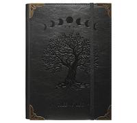 TIEFOSSI A5 Carpeta de 6 Anillas para Mujer y Hombre, Diario de Cuero PU con Tapa Dura, Diarios Vintage Árbol, Cuaderno Rectificado para la Escuela, Agenda, Viajes, Trabajo, Organizador