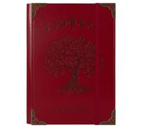 TIEFOSSI A5 Carpeta de 6 Anillas para Mujer y Hombre, Diario de Cuero PU con Tapa Dura, Diarios Vintage Árbol, Cuaderno Rectificado para la Escuela, Agenda, Viajes, Trabajo, Organizador