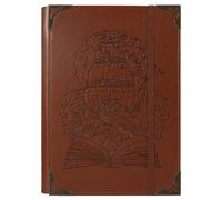 TIEFOSSI A5 Carpeta de 6 Anillas para Mujeres y Hombres, Diario de Cuero PU con Tapa Dura, Diario Vintage de Ship, Cuaderno Rectificado para la Escuela, Agenda, Viajes, Trabajo, Organizador