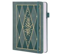 TIEFOSSI A5 Diario Punteado para Mujeres y Hombres, Cuaderno con Cuadrícula Punteada, Papel Grueso de 160 GSM, 192 Páginas Numeradas, Diario Punteado para Organización