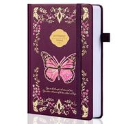 TIEFOSSI Butterfly Journals para mujeres y hombres, cuadernos universitarios con rayas para escribir, cuadernos con tapa plana, 320 páginas numeradas, tamaño A5 para llevar un diario