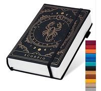 TIEFOSSI Constellations - Cuaderno (A5, tapa dura, 100 g/m², 400 páginas, organizador de balas, para mujeres, hombres, adolescentes (escorpio)