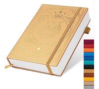 TIEFOSSI Constellations - Cuaderno (A5, tapa dura, 100 g/m², 400 páginas, organizador de balas, para mujeres, hombres, adolescentes (Leo)