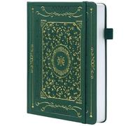 TIEFOSSI Cuaderno de cuadrícula de puntos, papel grueso de 160 g/m², tapa dura, para mujeres y hombres, 192 páginas, para viajes, escuela y oficina