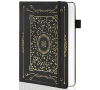 TIEFOSSI Cuaderno de cuadrícula de puntos, papel grueso de 160 g/m², tapa dura, para mujeres y hombres, 192 páginas, para viajes, escuela y oficina