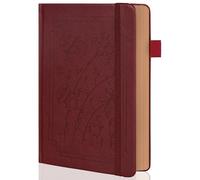 TIEFOSSI Cuaderno de cuadrícula de puntos tamaño A5, papel grueso de 160 g/m², tapa dura, para mujeres y hombres, 192 páginas numeradas, ideal para uso personal, objetivos y organización