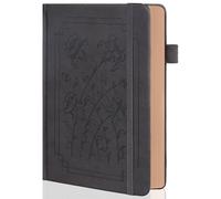 TIEFOSSI Cuaderno de cuadrícula de puntos tamaño A5, papel grueso de 160 g/m², tapa dura, para mujeres y hombres, 192 páginas numeradas, ideal para uso personal, objetivos y organización