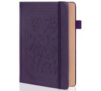 TIEFOSSI Cuaderno de cuadrícula de puntos tamaño A5, papel grueso de 160 g/m², tapa dura, para mujeres y hombres, 192 páginas numeradas, ideal para uso personal, objetivos y organización