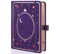 TIEFOSSI Cuaderno de Puntos, A5 Tapa Dura Vintage para Mujeres/Hombres | 160 g/m², 190 págs. numeradas, diario estético de cuero con motivo de pájaro para journaling, organización, planif. y bocetos