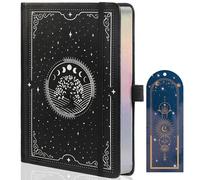 TIEFOSSI Cuaderno Tree of Life, Cuaderno A5 de Puntos para Mujeres y Hombres, Estética de Puntos, 190 Páginas Numeradas, Tapa Dura de Cuero Vegano con Marcador, Papel Grueso de 160 GSM