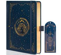 TIEFOSSI Cuaderno Tree of Life, Cuaderno Rayado A5 para Mujeres y Hombres, Diario Estético con 316 Páginas Numeradas, Cuadernos de Tapa Dura de Cuero Vegano con Marcador, Papel Grueso de 100 GSM