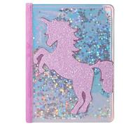 TIEFOSSI Diario con Purpurina Unicornio para Niñas, Regalo para Niñas de 6 7 8 9 10-12 Años, Diario Esponjoso para Niños, Cuaderno A5 Rayado para Escribir y Dibujar, Diarios Bonitos para Niñas