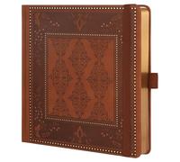 TIEFOSSI Diario de puntos, cuaderno de rejilla de puntos para mujeres y hombres, diario de tapa dura de cuero de PU, papel grueso 160 GSM, diario cuadrado 8 x 8