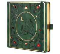 TIEFOSSI Diario de puntos, cuaderno de rejilla de puntos para mujeres y hombres, diario de tapa dura de cuero de PU, papel grueso 160 GSM, diario cuadrado 8 x 8