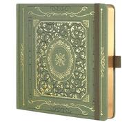 TIEFOSSI Diario de puntos, cuaderno de rejilla de puntos para mujeres y hombres, diario de tapa dura de cuero de PU, papel grueso 160 GSM, diario cuadrado 8 x 8