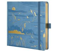 TIEFOSSI Diario de puntos, cuaderno de rejilla de puntos para mujeres y hombres, diario de tapa dura de cuero de PU, papel grueso 160 GSM, diario cuadrado 8 x 8