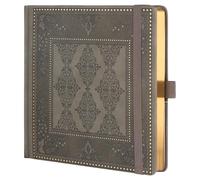TIEFOSSI Diario de puntos, cuaderno de rejilla de puntos para mujeres y hombres, diario de tapa dura de cuero de PU, papel grueso 160 GSM, diario cuadrado 8 x 8