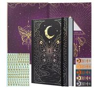 TIEFOSSI Diario de puntos, diario de mariposas para mujeres y hombres, papel grueso de 140 gms con 256 páginas numeradas, cuaderno A5 de tapa dura para escribir en la escuela y la oficina