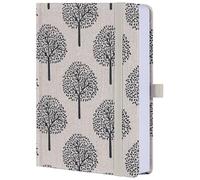 TIEFOSSI Diarios forrados para escribir cuaderno estético, cuaderno con rayas universitarias, cuadernos de tapa dura A5 Tree of Life para mujeres y niñas, 3.53 oz/m², 316 páginas numeradas, escuela