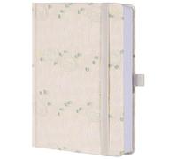 TIEFOSSI Diarios forrados para escribir cuaderno floral estético, cuaderno con rayas universitarias, cuadernos de tapa dura A5 para mujeres y niñas, 3.53 oz/m², 316 páginas numeradas